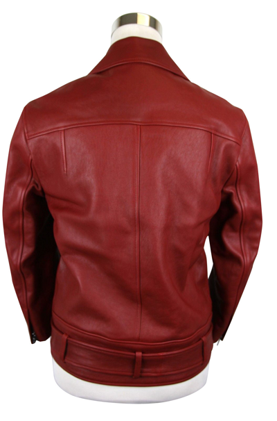 Gucci Women's Quilted Lining Red Biker Leather Jacket (g 38) In Red