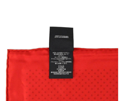 Gucci Women's Red Silk With Gold Star Print And "guccy" Logo Scarf 519591 6500 In Red