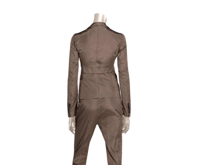Gucci Women's Taffeta Top Basic Jacket Blazer (38 It) In Taupe