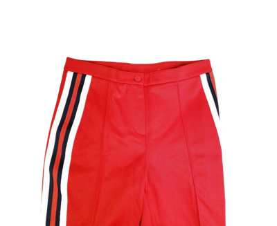Gucci Women's Sylvie Red Legging Stirrup With Brb Web Stripe Pant (small) In Red