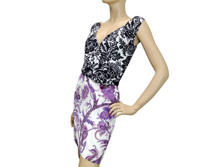 Shop Gucci Women's V-neck Runway Multi Color Silk Floral Dress In Multi-color