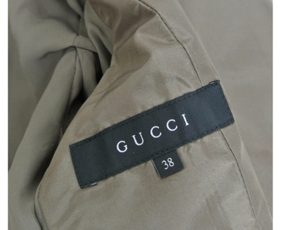 Gucci Women's Taffeta Top Basic Jacket Blazer (38 It) In Taupe