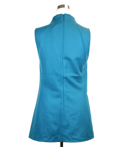 Gucci Womens Wool Cashmere Elastane Mock Neck Funnel Top 319198 In Turquoise
