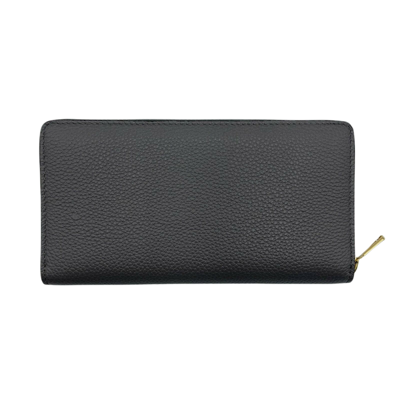 Gucci Women's Zumi Grey Leather Zip Around Wallet With Metal Gg Logo In Gray