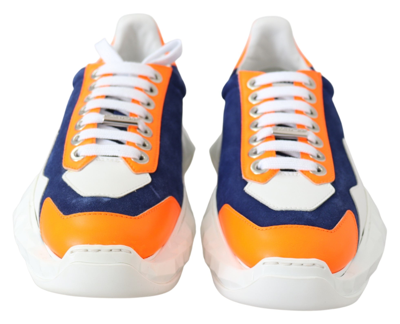 Shop Jimmy Choo Diamond Blue Orange Leather Women's Sneaker