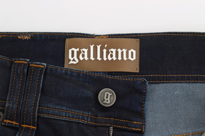 Shop John Galliano Blue Wash Cotton Blend Boyfriend Fit Women's Jeans