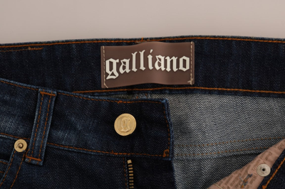 Shop John Galliano Blue Wash Cotton Stretch Skinny Low Women's Jeans