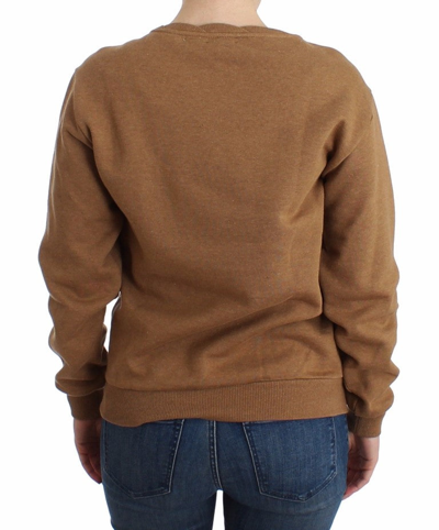 Shop John Galliano Brown Crewneck Cotton Women's Sweater