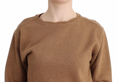 Shop John Galliano Brown Crewneck Cotton Women's Sweater