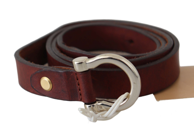 Shop John Galliano Brown Leather Luxury Slim Buckle Women's Belt