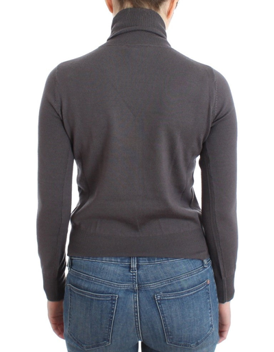 Shop John Galliano Brown Turtleneck Cotton Women's Sweater