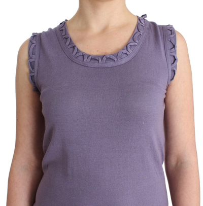 Shop John Galliano Purple Cotton Jersey Women's Dress
