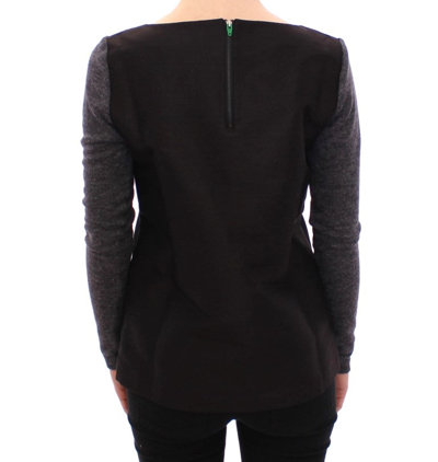 Shop Kaale Suktae Black Gray Longsleeve Pullover Women's Sweater