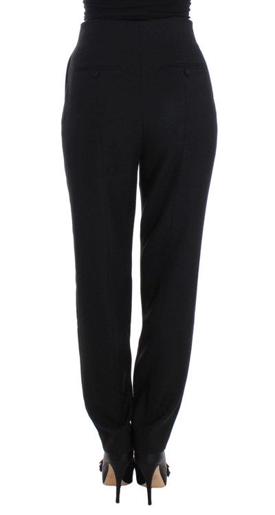 Kaale Suktae High Waist Straight Slim Dress Pants In Black