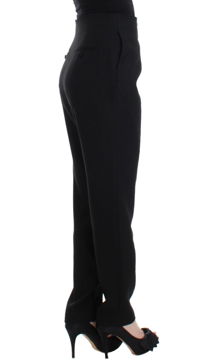 Kaale Suktae High Waist Straight Slim Dress Pants In Black