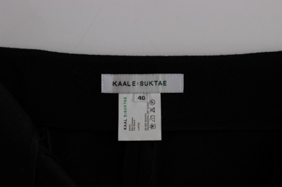 Shop Kaale Suktae Black High Waist Straight Slim Dress Women's Pants