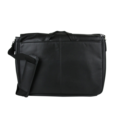 Shop Kenneth Cole Men's Mess Ing In Action Reaction Black Leather Messenger Bag