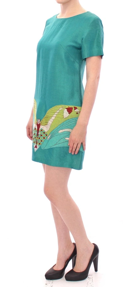 Shop Lanre Da Silva Ajayi Elegant Embroidered Green Mini Women's Dress