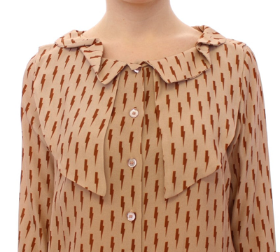 Shop Licia Florio Pink Long Sleeve Button Front Blouse Women's Shirt