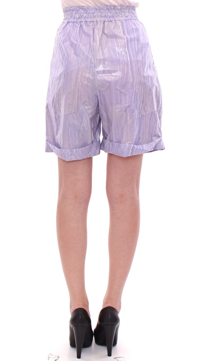 Shop Licia Florio Purple Above-knee Wrap Women's Shorts