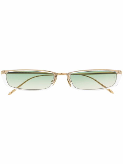 Shop Linda Farrow Women's Gold Acetate Sunglasses