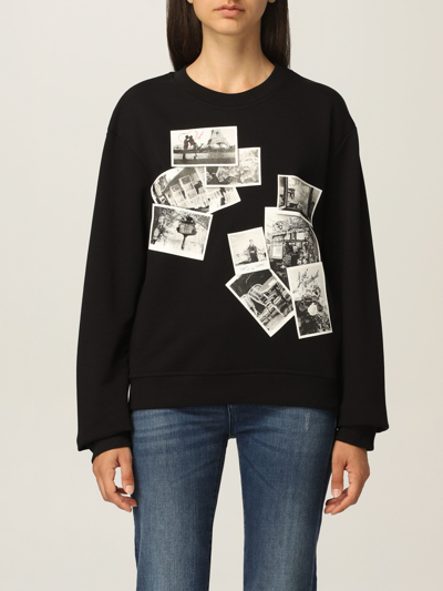 Shop Love Moschino Black Cotton Women's Sweater