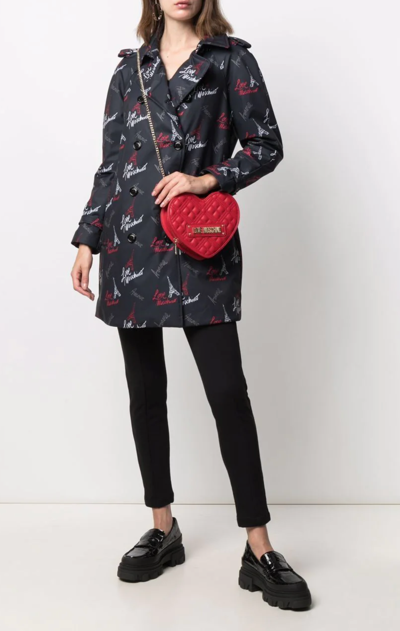 Shop Love Moschino Black Polyester Jackets &amp; Women's Coat