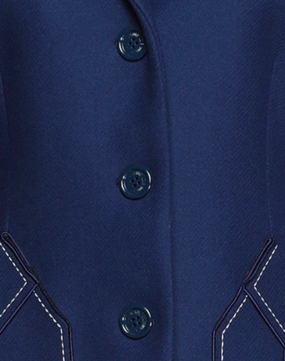 Shop Love Moschino Blue Virgin Wool Jackets &amp; Women's Coat
