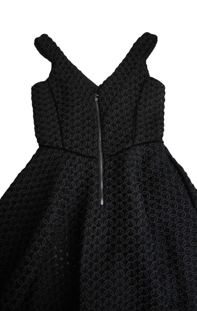 Maje Womens Fit And Flare Black Mesh Embroidered Polyester Trims Dress E17ringo In Black
