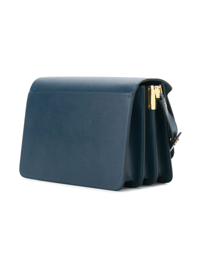 Shop Marni Women's Blue Leather Shoulder Bag