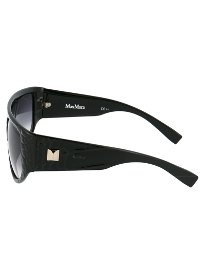 Shop Max Mara Women's Black Acetate Sunglasses