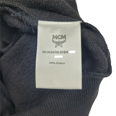 Mcm Men's Black Cotton Rubber Logo Oversized Pullover Sweater (regular; S) In Black