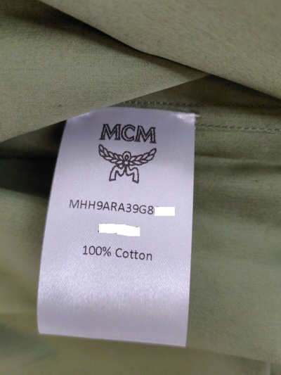 Shop Mcm Men's Winter Moss Green Cotton Button Down Dress Mhh9ara39g8 (it 48 / Us 38)