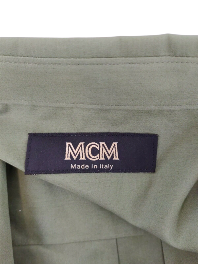 Shop Mcm Men's Winter Moss Green Cotton Button Down Dress Mhh9ara39g8 (it 50 / Us 40)