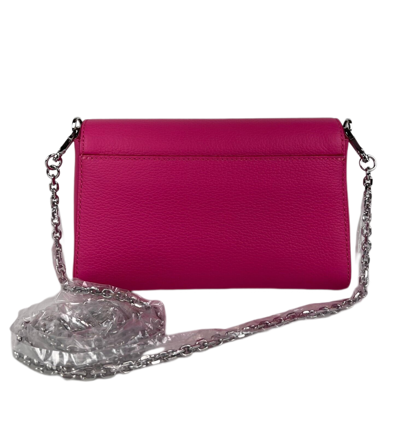 Shop Mcm Millie Sugar Pink Small Crossbody Silver Chain Bag