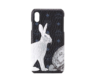 Shop Mcm Unisex Black Hide And Seek Bunny Visetos Iphone Xs Max Case Mze9avi15bk001