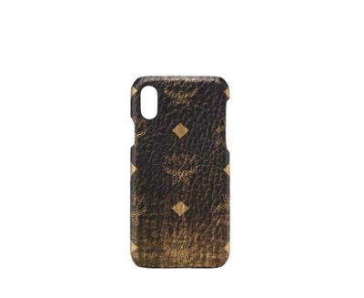 Shop Mcm Unisex Gold Gradation Visetos Iphone X Cell Phone Case Mze9avi48dg001 In Black / Gold