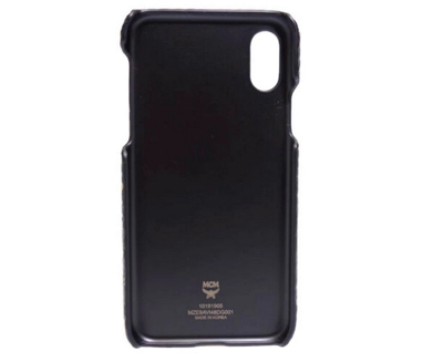 Shop Mcm Unisex Gold Gradation Visetos Iphone X Cell Phone Case Mze9avi48dg001 In Black / Gold