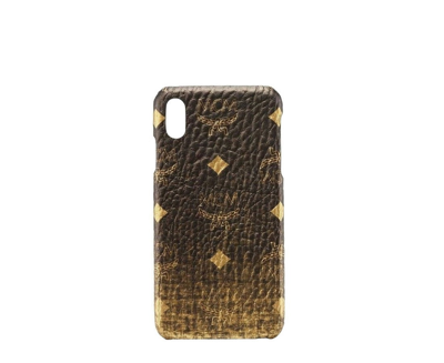 Mcm Unisex Gold Gradation Visetos Iphone Xs Max Cell Phone Case In Black / Gold