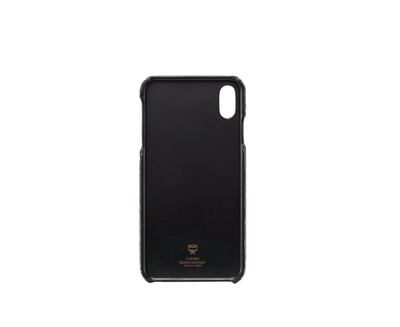 Shop Mcm Unisex Gold Gradation Visetos Iphone Xs Max Cell Phone Case In Black / Gold