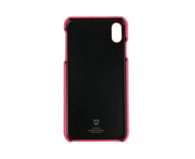 Mcm Unisex Neon Pink Visetos Iphone Xs Max Cell Phone Case In Neon Pink
