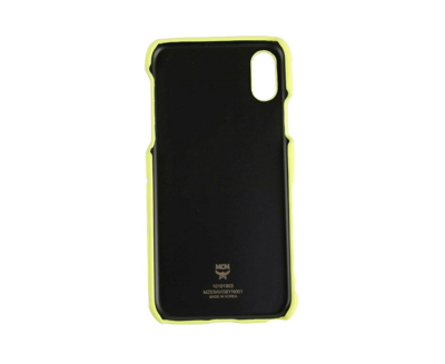 Shop Mcm Unisex Neon Yellow Visetos Iphone X / Xs Cell Phone Case