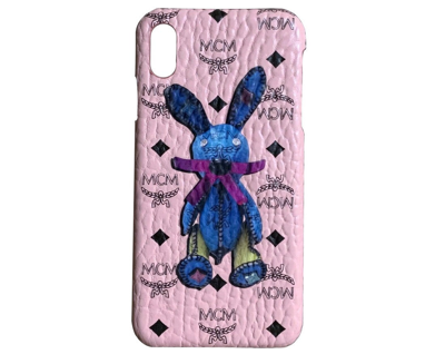 Shop Mcm Unisex Pink Bunny Rabbit Visetos Iphone Xs Max Case