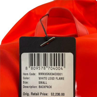 Shop Mcm Women's Orange Red Nylon Luft Hoodie Backpack /detachable Hood