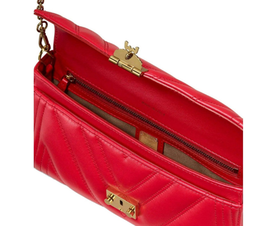 Mcm Women's Red Quilted Leather Millie Crossbody Chain Bag Myz9ame42ru001 In Red