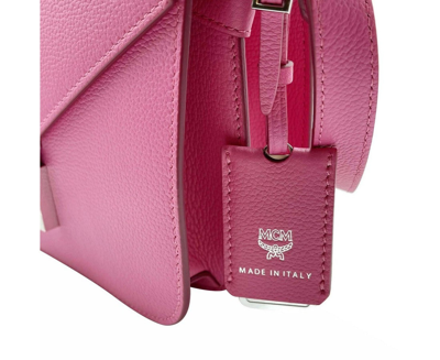Shop Mcm Women's Sugar Pink Patricia Leather Crossbody Shoulder Bag