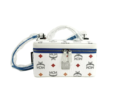 Shop Mcm Women's White Rockstar Rainbow Spectrum Visetos Vanity Case Box Bag Myz9ssv60wa