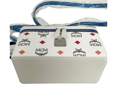 Shop Mcm Women's White Rockstar Rainbow Spectrum Visetos Vanity Case Box Bag Myz9ssv60wa