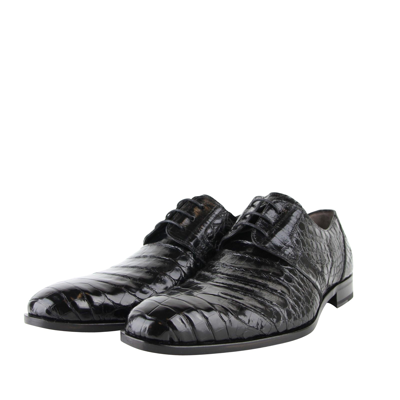 Shop Mezlan Men's Derby Lace Up Black Crocodile Dress Shoes