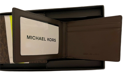 Shop Michael Kors Gifting 3 In 1 Wallet Box Set In Brown / Neon